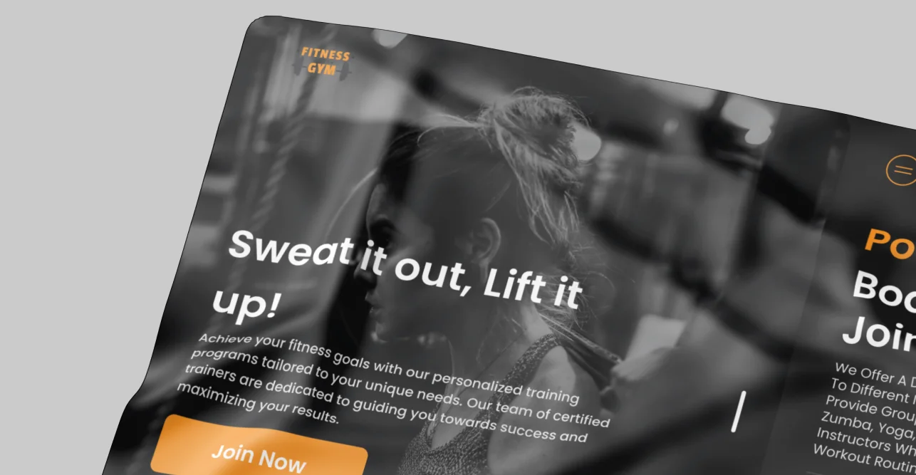 FIT ZONE  Fitness & Gym Website Design